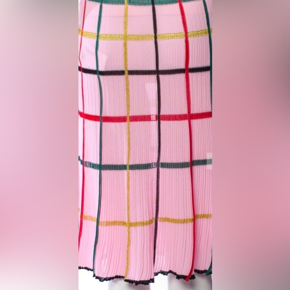 Missoni Pink Plaid Midi Dress XS - Picture 3 of 4